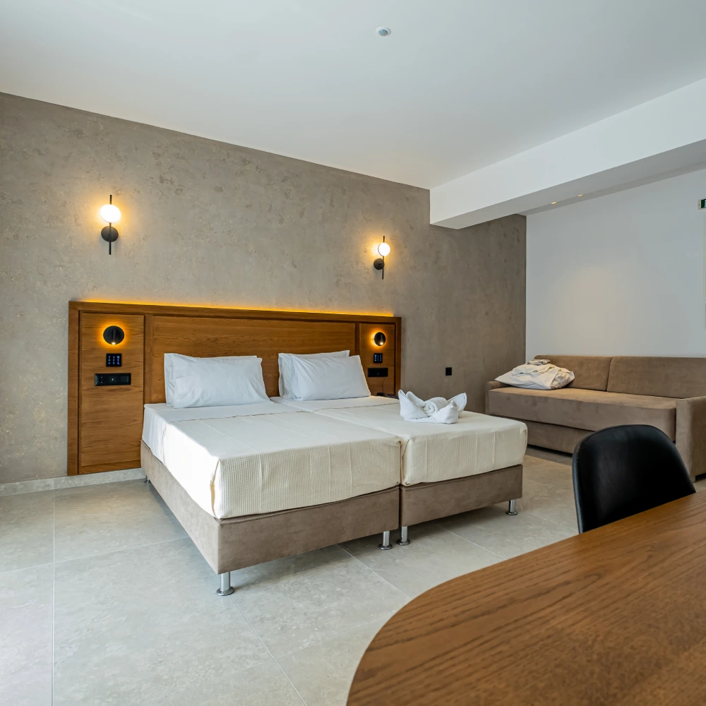 Κρεβατοκάμαρα με διπλό κρεβάτι